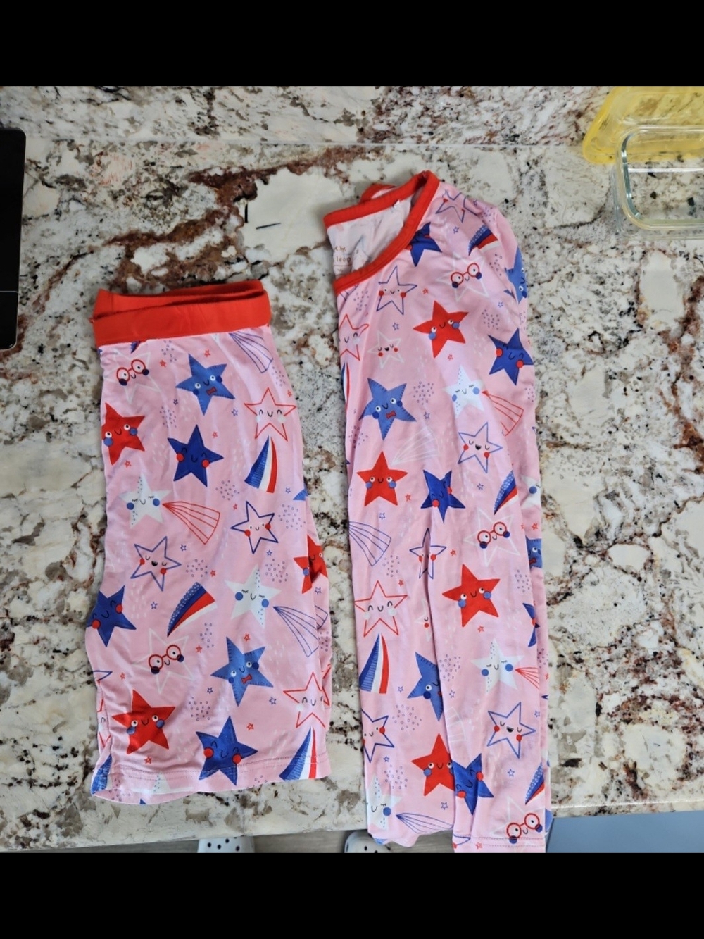 Little Sleepies Pink Stars And Stripes Pajama Set
